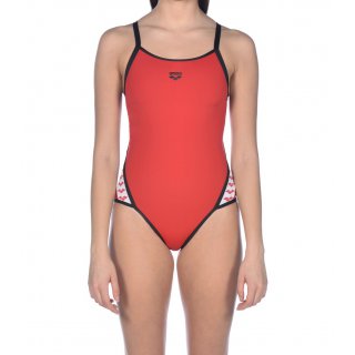 Maillot de Bain 1 Pièce Natation Femme Arena Swim Pro Back noir rouge